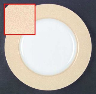 Spode Vermicelli Yellow Dinner Plate, Fine China Dinnerware   Yellow Mottled Rim