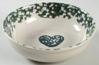 Tienshan Hearts Green Coupe Cereal Bowl, Fine China Dinnerware   Green Heart,Spo