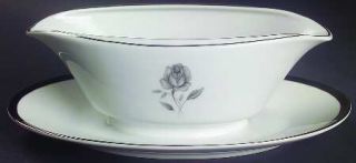 Empress (Japan) Rosemont Gravy Boat with Attached Underplate, Fine China Dinnerw