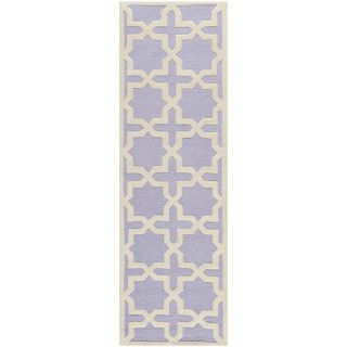 Safavieh Handmade Moroccan Cambridge Lavender Wool Rug (26 X 12)