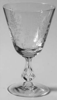 Fostoria Lynwood Wine Glass   Stem #6065, Etch #4