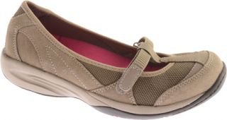 Womens Easy Spirit Lena   Taupe/Dark Pink Suede Casual Shoes