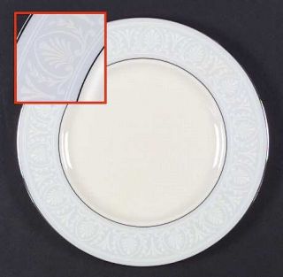 Lenox China Courtyard Platinum Accent Luncheon Plate, Fine China Dinnerware   Am