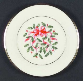 Lenox China Holiday Gold (Red Ribbon Accent) Accent Salad Plate, Fine China Dinn