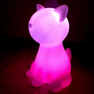 Publiclight Lola Portable Childrens Night Light (Color change/whiteMaterials PlasticQuantity One (1) lightSetting IndoorsDimensions 7.9 inches high x 5.3 inches wide x 5.1 inches deepRequires three (3) AA batteries (not included)Operating time Up to 
