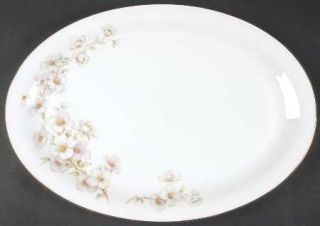 Tirschenreuth Dogwood 15 Oval Serving Platter, Fine China Dinnerware   Lavender