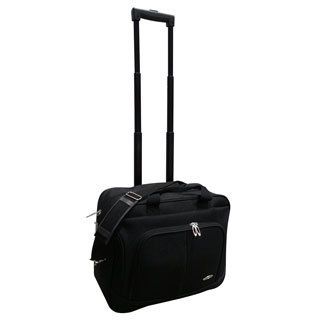 Kemyer On The Go Carry on Lightweight Rolling Laptop Case (BlackWeight Five (5) poundsPockets Two (2) compartmentsCarrying strap 45 inch adjustable shoulder strapHandle Two (2) top handlesExterior dimensions 17 inches wide x 14 inches high x 6.5 inch