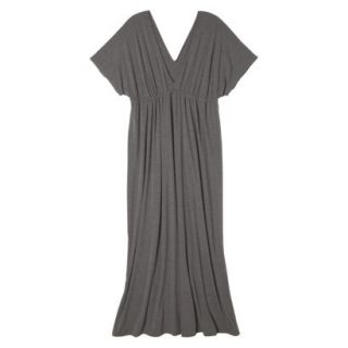 Merona Womens Plus Size Short Sleeve Maxi Dress   Heather Gray 1