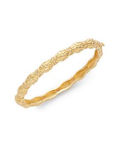 Snake Embossed Sparkle Bracelet   Gold
