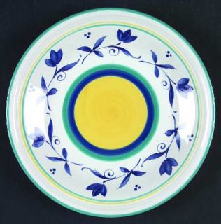 Studio Nova Skylight Salad Plate, Fine China Dinnerware   Blue,Green & Yellow Ba
