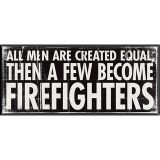 Men Firefighters Inspirational Plaque (MediumSubject MotivationalFrame BlackMedium Wood PlaqueImage dimensions 18x8Outer dimensions 18x8 )