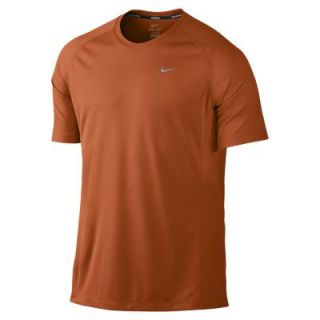 Nike Miler UV Mens Running Shirt   Urban Orange