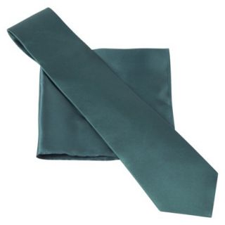 City of London Mens Tie and Pocket Square Set   Green