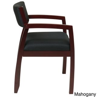 Office Star Products Napa Black Guest Chair (Black Finish Maple, mahogany, espresso, cherry Weight capacity 250 pounds Dimensions 31 inches high x 22.5 inches wide x 22 inches deep Seat size 22 inches wide x 18.5 inches deep x 3 inches tall Back size