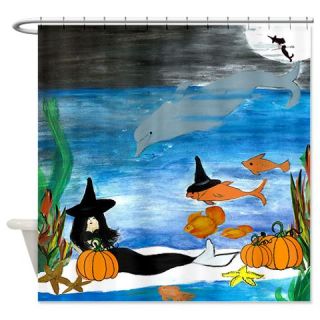  Mermaid Witch Halloween Party Shower Curtain  Use code FREECART at Checkout