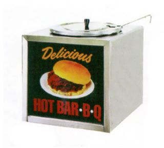 Gold Medal Barbecue Warmer w/ 2 oz Dipper & Adjustable Thermostat, Sign, Stainless