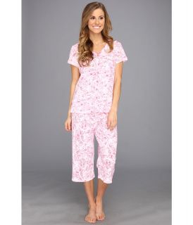 Karen Neuburger KN Encore Petite S/S Cardigan Crop PJ Womens Pajama Sets (Pink)