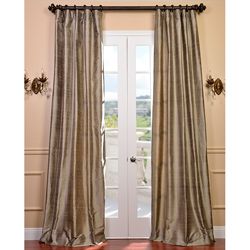 Signature Cashmere Textured Silk 84 inch Curtain Panel (Taupe silverConstructed of 115 GSM heavy Dupioni silkHigh quality cotton liningHeavy flannel interliningFinished width 50 inches3 inch pole pocketDry cleanSold per panelTieback shown in image is not