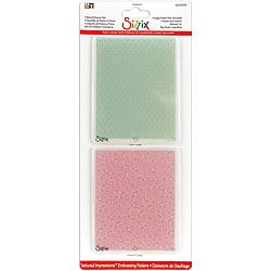 Sizzix Textured Impressions Dots n flowers Embossed Folders (2 pack)