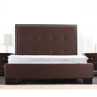 Abbyson Living Metropolitan Dark Brown Fabric King size Platform Bed