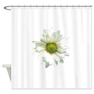  Daisy White PopArt Shower Curtain  Use code FREECART at Checkout