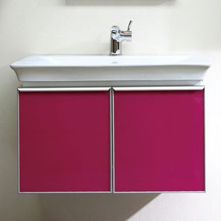 Bellaterra Home 30 inch Freesia Pink Single Bathroom Wood Vanity With Mirror
