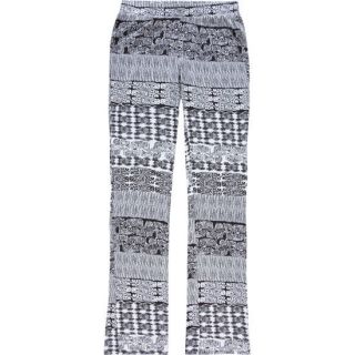 Ethnic Patchwork Print Girls Soft Pants Black/White In Sizes X Small,