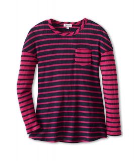 Splendid Littles Mirage Stripe Thermal Top Girls T Shirt (Red)