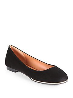 Givenchy Suede Ballet Flats   Black