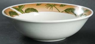 American Atelier Palm Soup/Cereal Bowl, Fine China Dinnerware   Palm Leaves Bord