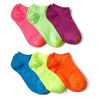Gold Toe GoldToe 6 pk. Jersey Liner Socks, Neon Solids, Womens