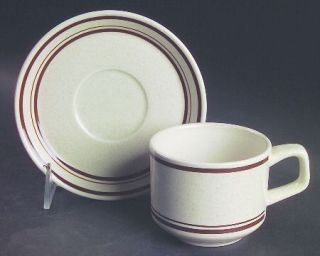 Lenox China Cottonwood Flat Cup & Saucer Set, Fine China Dinnerware   Temperware