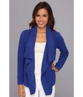 Jones New York L/S Waterfall Cardigan Womens Sweater (Blue)