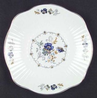 Royal Tara Blue Corn Flower Square Cake Plate, Fine China Dinnerware   Blue & Ye