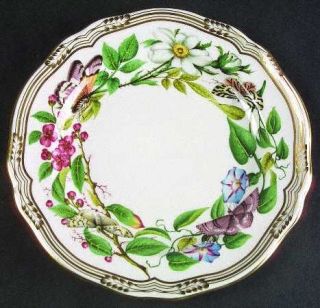 Spode Butterfly Garden Salad Plate, Fine China Dinnerware   Stafford,Flowers,But