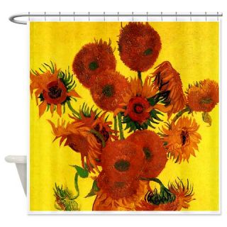  Van Gogh 15 Sunflowers (High Res) Shower Curtain  Use code FREECART at Checkout