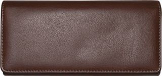 Womens Dopp Roma Expandable Clutch   Chocolate Brown Wallets