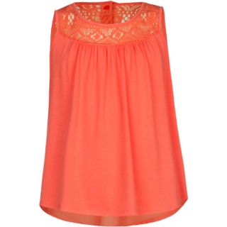Crochet Yoke Girls Top Coral In Sizes X Large, X Small, Medium, Large