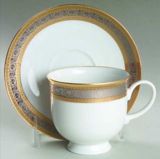 Rosenthal   Continental Monaco Footed Cup & Saucer Set, Fine China Dinnerware  