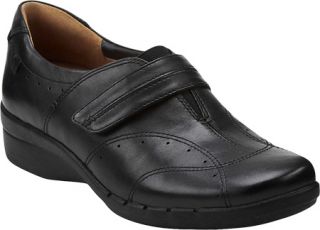 Womens Clarks Un.Boost   Black Leather Casual Shoes