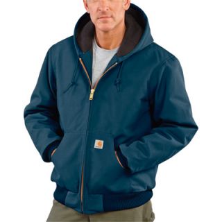 Carhartt Duck Active Jacket   Quilt Lined, Navy, XL, Regular Style, Model# J140