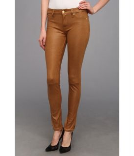 7 For All Mankind Knee Seam Skinny in Cognac Crackle Womens Casual Pants (Brown)