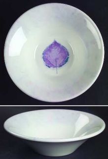 Portmeirion Dusk Soup/Cereal Bowl, Fine China Dinnerware   Purple,Blue,Green Lea
