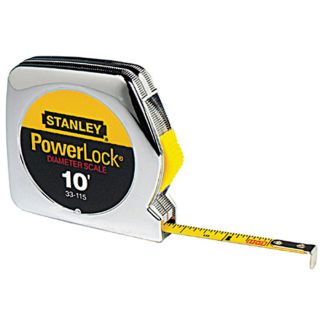 Stanley Pocket Power Lock 10 foot Tape Measurer (MetallicCase material ABSType Single side tape )