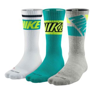 Nike 3 pk. Dri FIT Crew Socks, White, Mens
