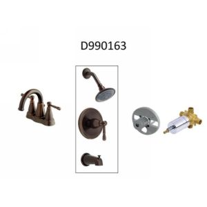Danze D990163 Eastham Two Handle Centerset Lavatory Faucet, Tub & Shower Trim, &