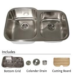 Highpoint Collection Stainless Steel 32 inch Undermount 60/40 2 bowl Kitchen Sink