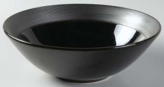 Sango Bistro Black Coupe Soup Bowl, Fine China Dinnerware   Glossy Black Center,