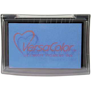 Versacolor Sky Blue Ink Pad (Sky Blue Acid freeNon toxicFad resistantSuperior pigment inkUnique hinged lidDimensions 1.87 inch x 3 inch pigment inkpadConforms to ASTM D 4236Imported )