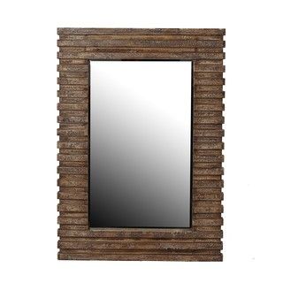 Privilege 42.5 inch Brown Reclaimed Wood Wall Mirror